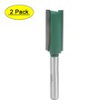 thumbnail image 1 of Uxcell 1/4 Shank 1/2" Cutting Dia. 2 Straight Flutes Carbide Router Bit 2 Pack, 1 of 5