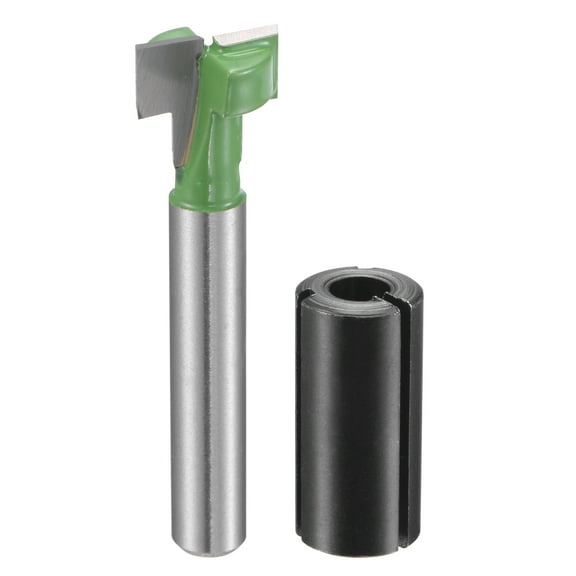 Uxcell 1/4" Shank 1/2" Dia Keyhole T-Slot Router Bit with 1/2" to 1/4" Router Collet Adapter