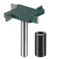 thumbnail image 1 of Uxcell 1/4" Shank 1/4" Cut Depth 4 Flute Carbide T Slot Router Bit with 1/2" to 1/4" Router Collet Adapter, 1 of 5