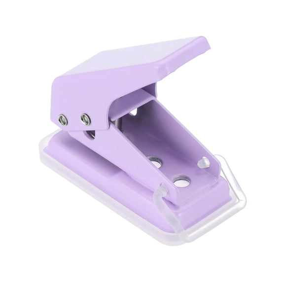 Uxcell 1/4" Single Hole Punch, Mini Portable Small Hole Puncher 6 Sheet Punch Capacity Metal Paper Puncher for Tag DIY Craft Scrapbook Ticket, Purple