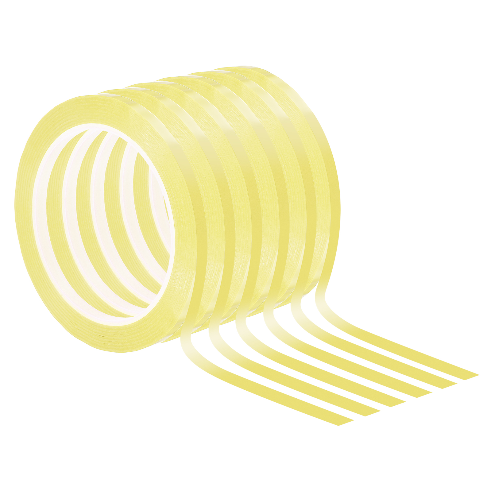 Uxcell 1/4" Whiteboard Tape Thin Dry Erase Tape, Light Yellow, 6 Pack