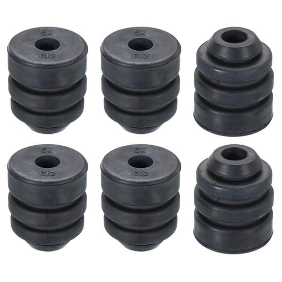 Uxcell 1.4" x 1.7" Compressor Rubber Feet Foot Mount Anti Vibration Pad Replacement for Air Conditioner, Black 6 Pack