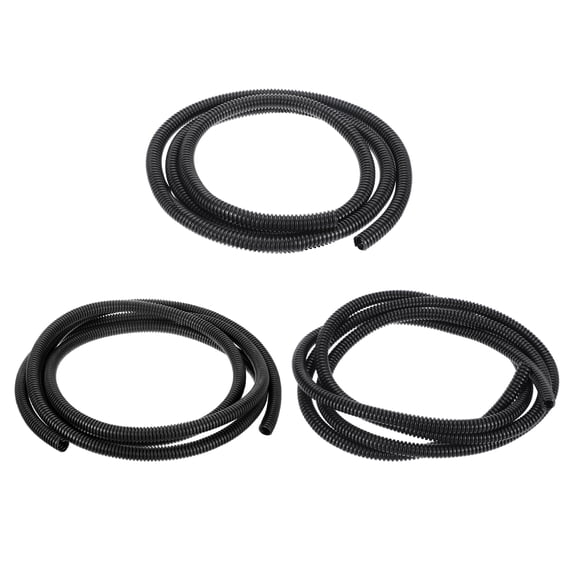 Uxcell 1/4" x 10ft, 3/8" x 10ft, 1/2" x 10ft Assorted Wire Loom Split Tubing, Cord Protectors from Pet Flexible Conduit Cable