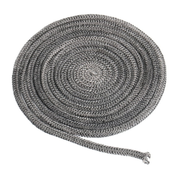 Uxcell 1/4"x 118" Wood Stove Gasket, Graphite Fiberglass Round Type High Temperature Resistance Seal Rope, Black