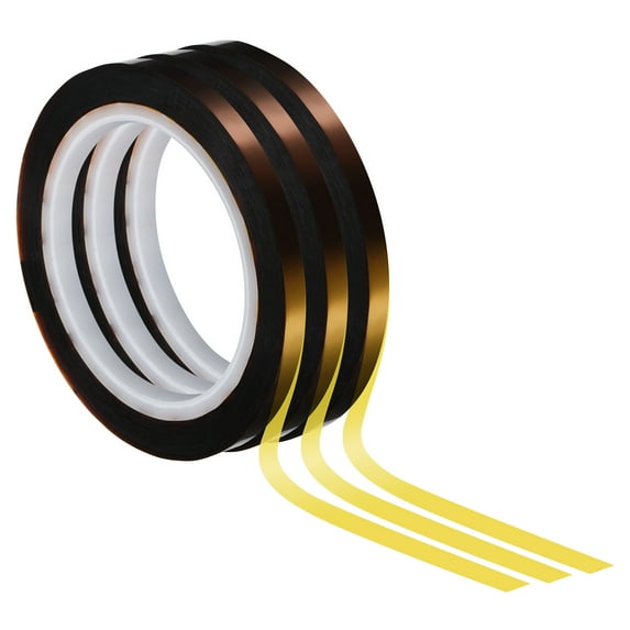 Uxcell 1/4" x 72 Yards Whiteboard Tape 3 Pack Thin Dry Erase Tape Brown