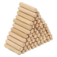 thumbnail image 1 of Uxcell Wood Dowel Pins Fluted Wooden Dowel Pin Beveled Groove for Furniture Art Crafts Projects 1/4" x 1-5/32" 150, 1 of 6