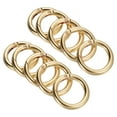 thumbnail image 1 of Uxcell 1.42'' Round Spring Gate O Ring Snap Clip Buckle Zinc Alloy Light Gold 10Pcs, 1 of 5