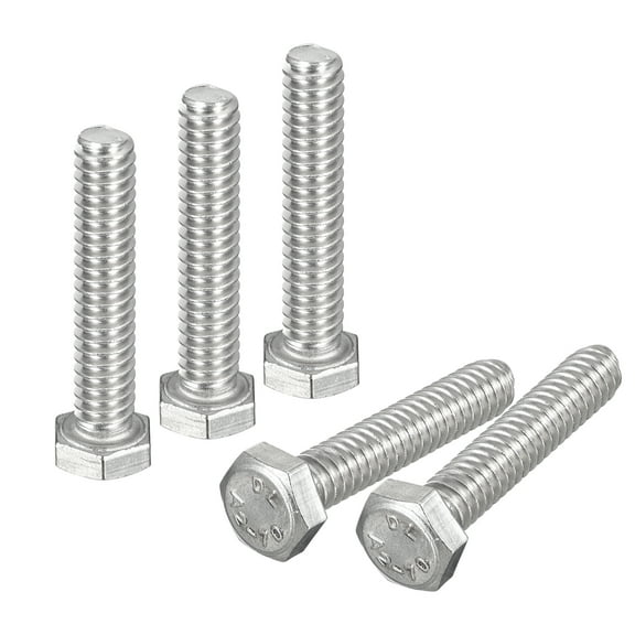 Uxcell 1/420x11/4" Hex Head Bolts 25 Pack 304 Stainless Steel Hexagon Bolt Fully Thread Machine Screw