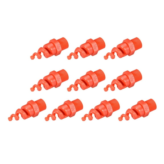 Uxcell 1/4BSPF Spiral Cone Atomization Nozzle Spray Sprinkler Heads PP Red 10 Pcs
