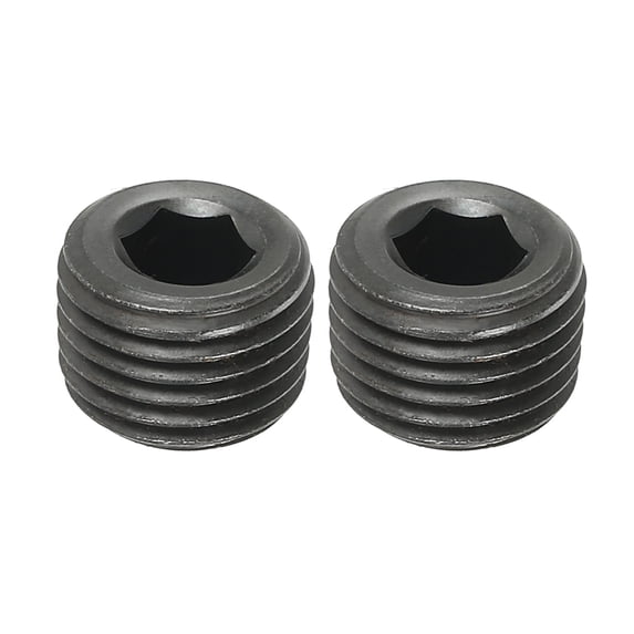 Uxcell 1/4NPT Male Pipe Plug Internal Hex Thread Socket Solid Stainless ...