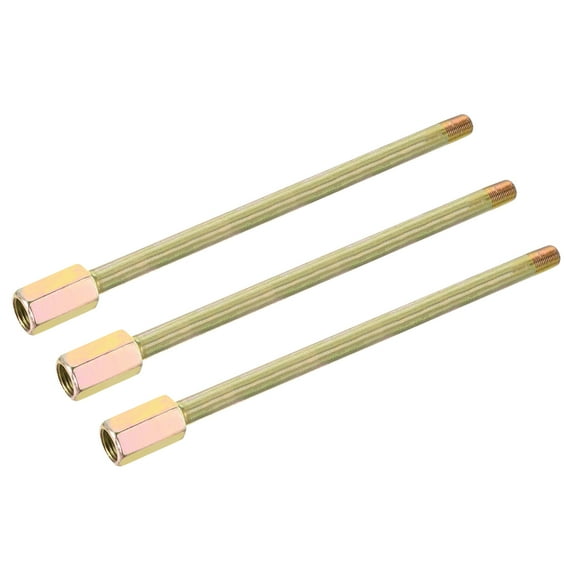 Uxcell 1/4PT Female to 1/8PT Male Thread 200mm Iron Extension Hex Pipe Fitting 3 Pack