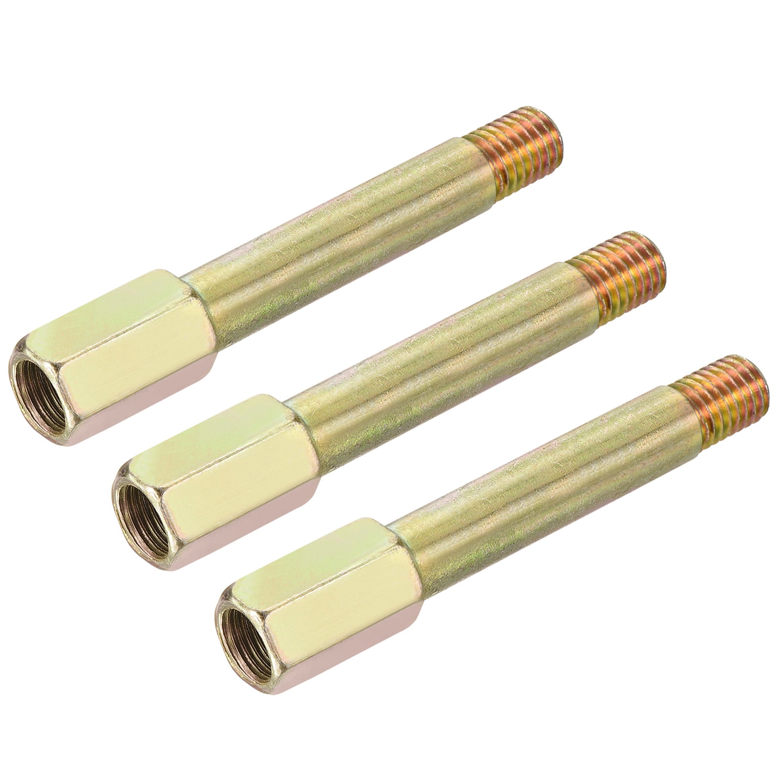 2 Raccords D'extension Filetés En Fer – 1/4PT Femelle Vers M12 Mâle, Longueur 75 Mm, Pour Tuyaux Air/eau/carburant