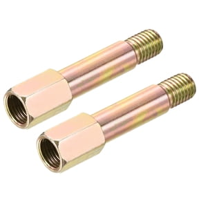 Uxcell 1/4PT Female to M12 Male Thread 75mm Iron Extension Hex Pipe Fitting 2 Pack