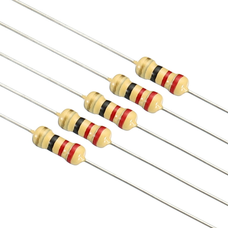 Uxcell 1/4W 1R Ohm-1M Ohm 5% Carbon Film Resistor, 43 Values Electronic  Components Assortment, 860 Pack
