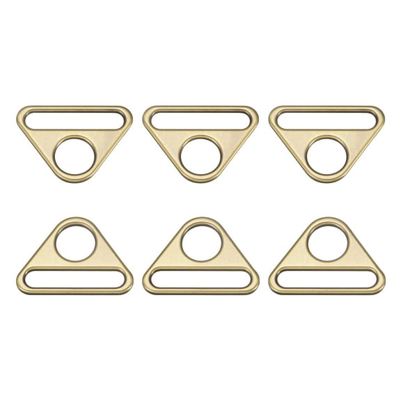 Uxcell 1.5" 38mm Adjuster Triangle with Bar Swivel Clip D Dee Ring Buckle, 6Pack Bronze