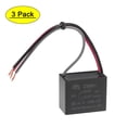 thumbnail image 1 of Uxcell 1.5/3uF 350V AC 3 Wires CBB61 Ceiling Fan Capacitors 3 Pack, 1 of 7