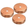 thumbnail image 1 of Uxcell 1-5/8" Copper End Cap with 1/4" Hole, 3 Pcs Pipe Fitting Sweat Plug Connection, 1 of 5