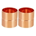 thumbnail image 1 of Uxcell 1-5/8 Inch ID Copper Coupling Fittings, 2 Pcs Rolled Tube Stop Straight Pipe Fitting Welding Joint for HVAC, 1 of 5