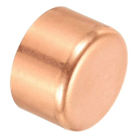 Uxcell 1-5/8 Inch ID Copper Pipe End Cap, Copper Fitting Cap Sweat Plug Solder Connection for HVAC, Air Conditioner