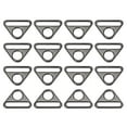 thumbnail image 1 of Uxcell 1.5" Adjuster Triangle with Bar Swivel Clip D Dee Ring Buckle, 16Pack Dark Grey, 1 of 5