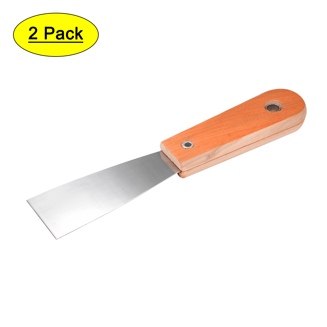 Uxcell 1.5" CrV Steel Flexible Broad with Wooden Handle Putty Taping