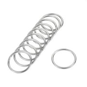 Uxcell 1.5" ID 0.15" Thickness Metal O Ring Iron Silver Tone 15 Pack