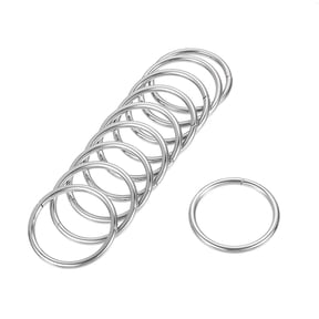 Uxcell 1.5" ID 0.15" Thickness Metal O Ring Iron Silver Tone 15 Pack