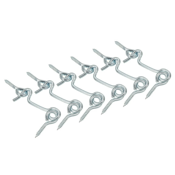 Uxcell 1.5 Inch Barn Door Latch, 6 Pack Carbon Steel Sliding Door Cabin Hook Eye Latch Lock with Mounting Screws