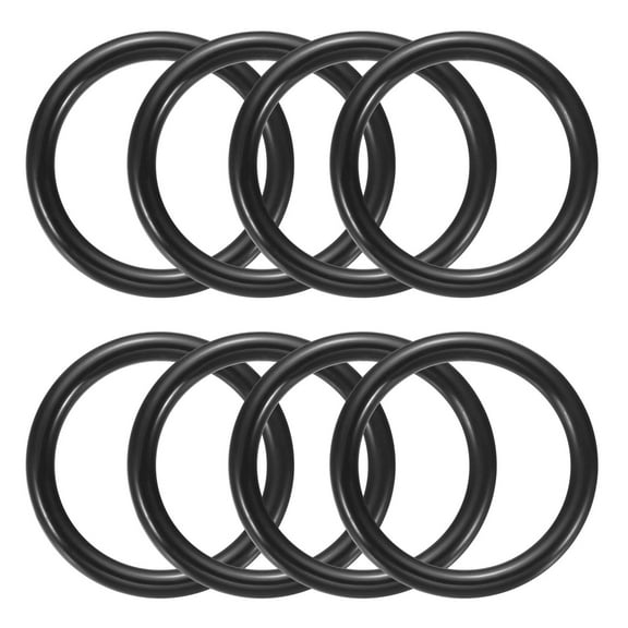 Uxcell 1.5 Inch Dream Catcher Rings, 8 Pcs Plastic Macrame Wreath Floral Round Ring Hoop, Black