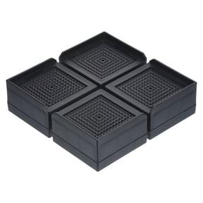 Uxcell 1.5 Inch Furniture Risers Square Bed Lifters Adjustable Stackable Couch Riser, Black 4 Pack