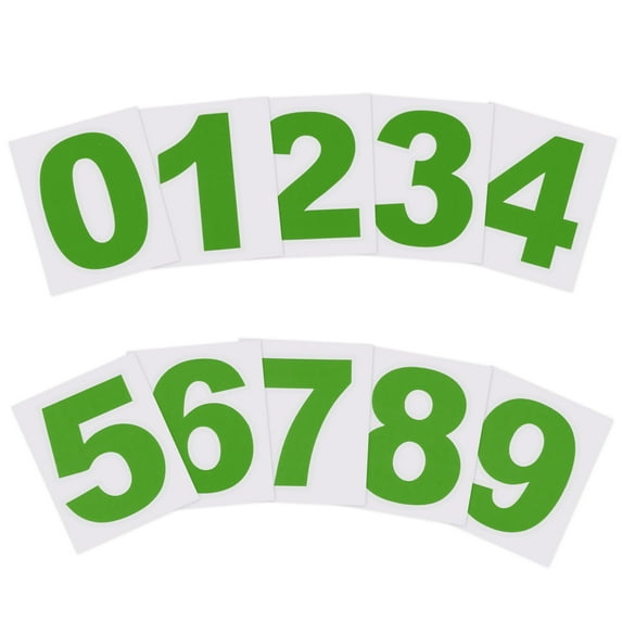 Uxcell Reflective Number Stickers, Vinyl Mailbox Number Decals Self-Adhesive Apple Green 1.5"