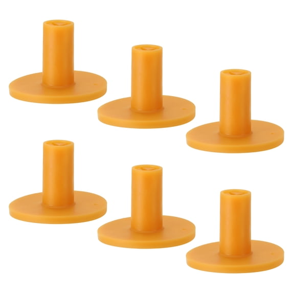 Uxcell 1.5 Inch Rubber Golf Tee, 6 Pack Tall Training Driving Range Tee Stable Ball Holder, Yellow