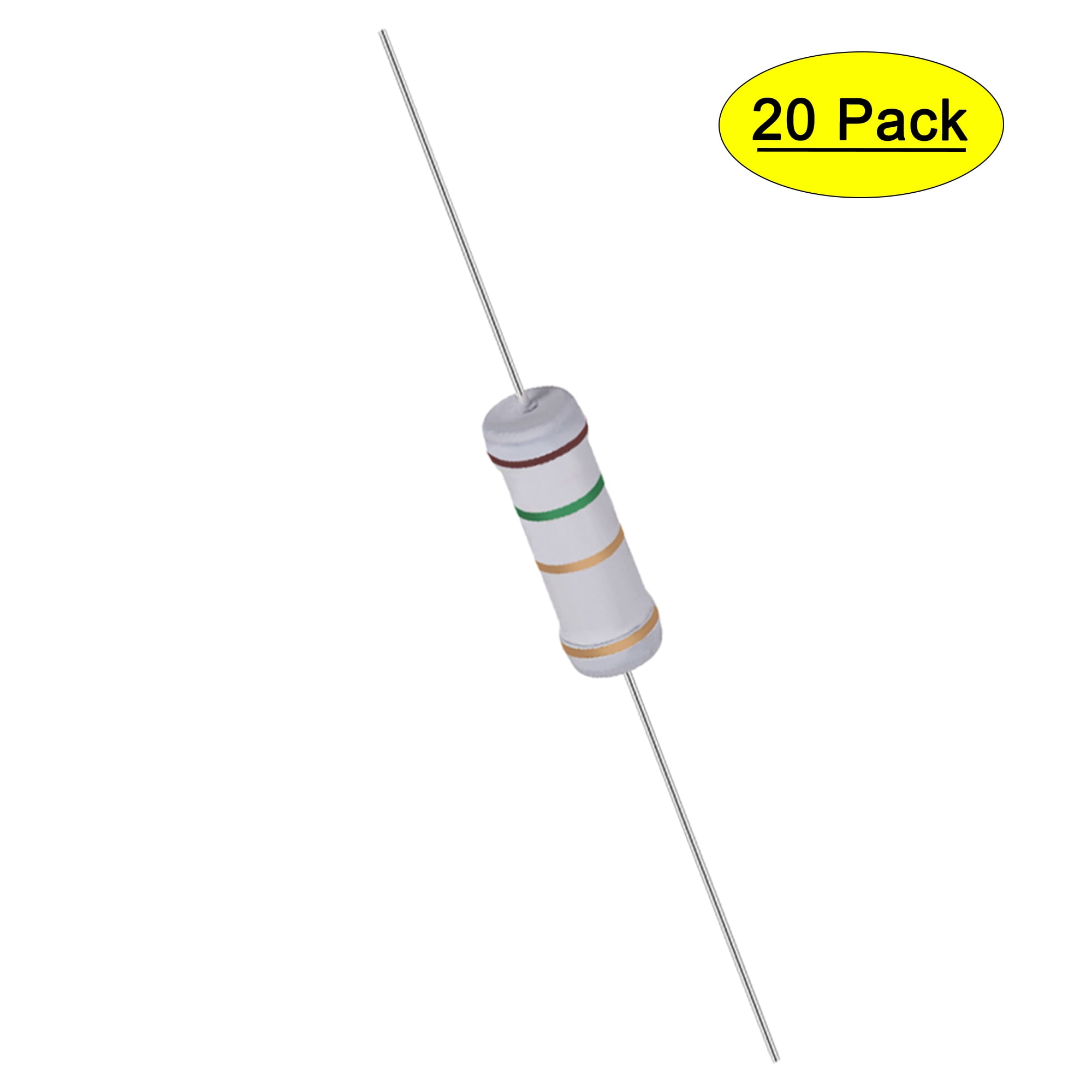 100Pcs 3W Metal Film Resistor Kit – 1% Tolerance, 1 Ohm To 10M Ohm – 134 Values