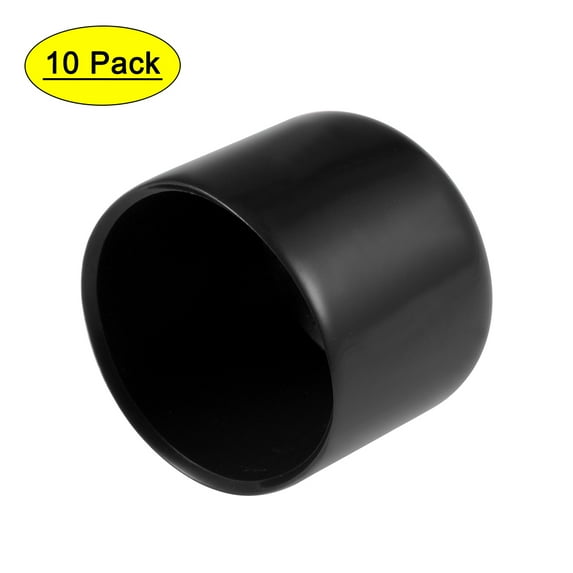 Uxcell 1.5''Screw Thread Protectors Rubber Vinyl End Caps Rubber Black 10pcs
