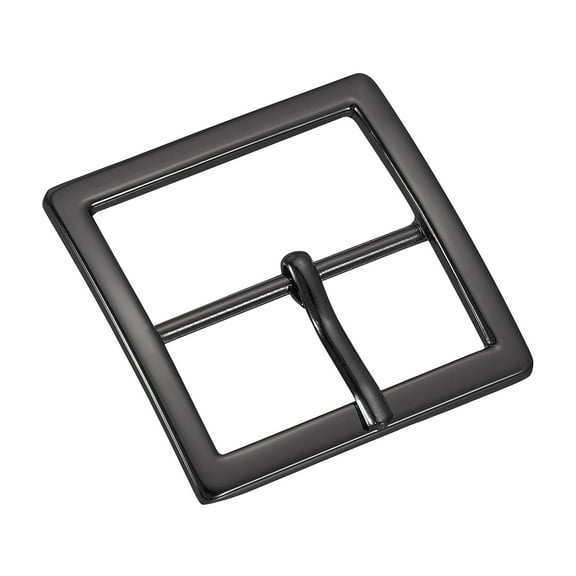 Uxcell 1.5" Single Prong Belt Buckle Oval Center Bar Buckles for Belt, Black