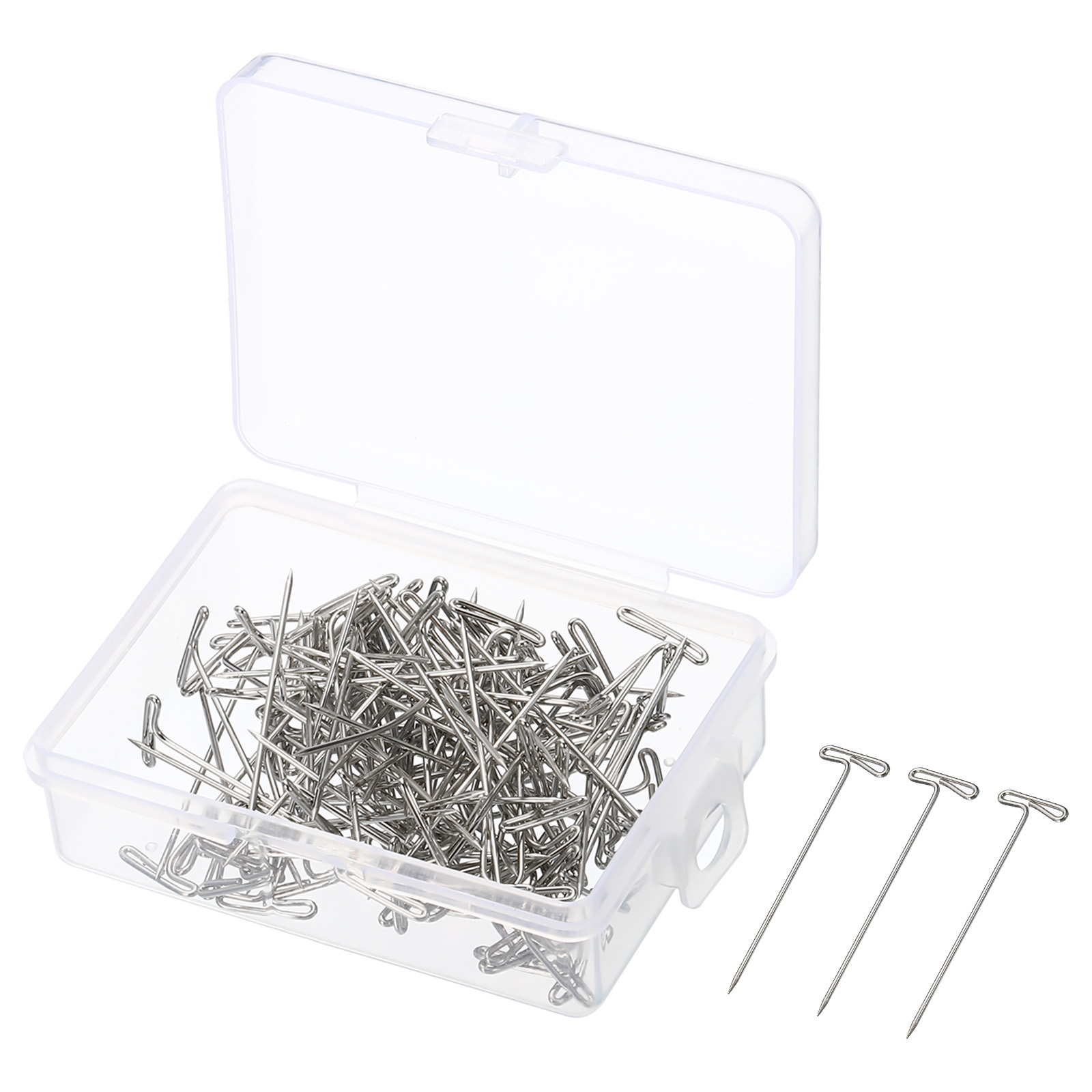 Uxcell 1.5'' T Shaped Pins Steel Blocking Pin Needles for Crafts ...