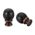 thumbnail image 1 of Uxcell 1.5" Tall Aluminum Lamp Finials Cap Knob, Lamp Screw Holder Tapped 1/4 27, Black Gold, 1 of 5
