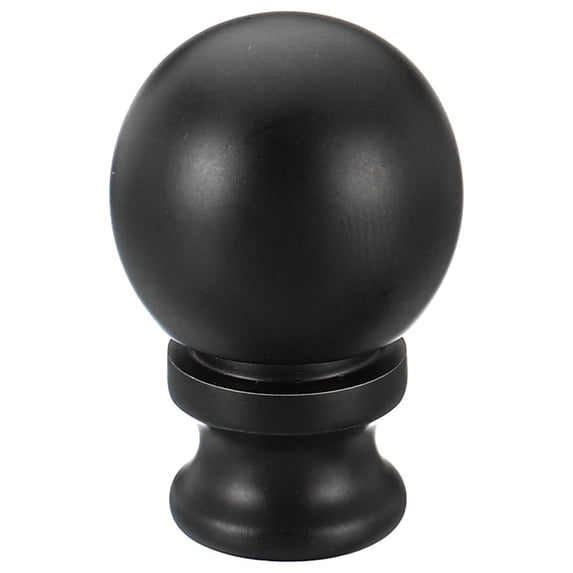 Uxcell 1.5" Tall Aluminum Lamp Finials Cap Knob, Lamp Screw Holder Tapped 1/4-27, Black