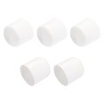 thumbnail image 1 of Uxcell 1.5'' Vinyl Round Caps Cover Screw Thread Protector Rubber White 5pcs, 1 of 5