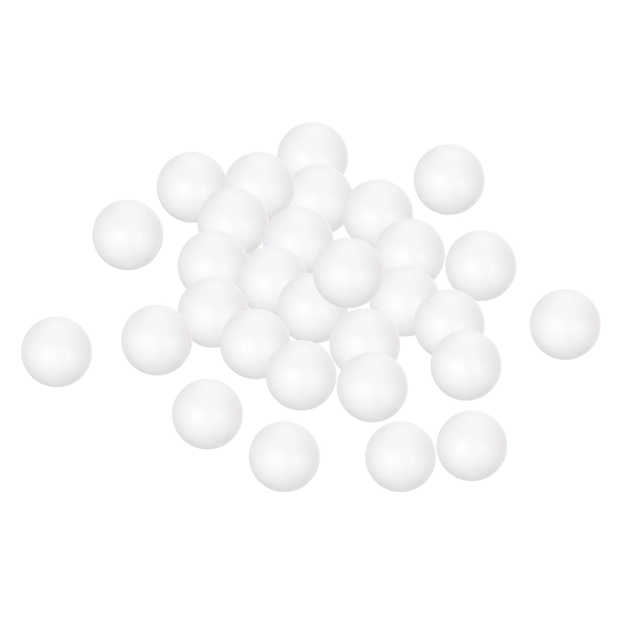 Uxcell 1.5" White Polystyrene Foam Balls Solid for Art and Crafts 25 ...