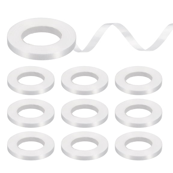 Uxcell 1/5" Wide 11yard Crimped Curling Ribbons, 10 Rolls Balloon String, White