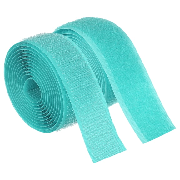 Uxcell 1.5 Yard Sew on Hook and Loop Strips, 3/4 Inch(20mm) Width Non-Adhesive Back Nylon Fabric Tape Strong Grip Fastener Strips Interlocking Tape for DIY Craft Sewing, Mint Green