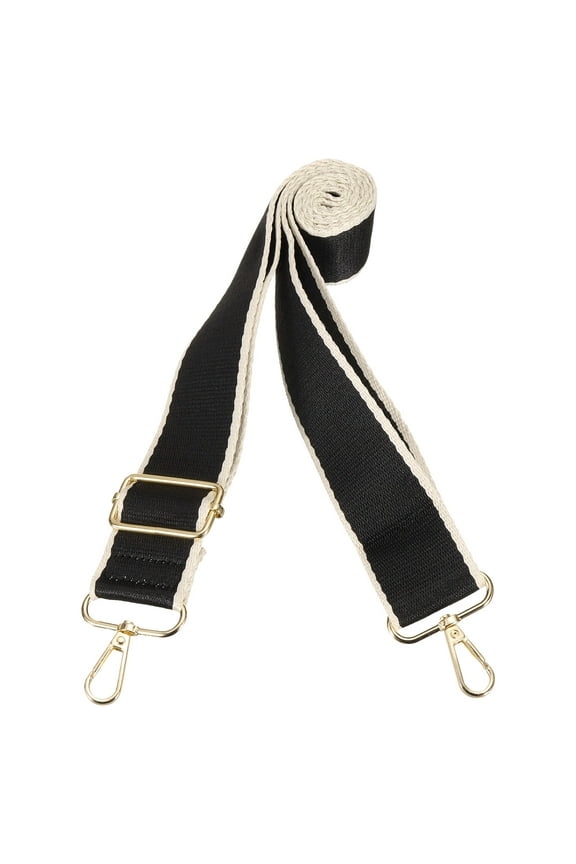 1.5-inch Wide Adjustable Replacement Crossbody Purse Strap, Universal Handbag Shoulder Strap, Black White