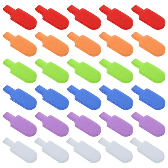 Uxcell 1.5 x 0.75 inch Cable Labels Write on Cord Labels Tags for Cable Management and Identification, 30 Pack 6 Colors