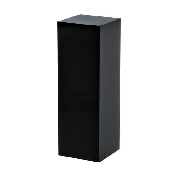 Uxcell 1.5"x1.5"x5" Jewelry Display Riser Polished Acrylic Cube Display Stand Block Collection Showcase, Black