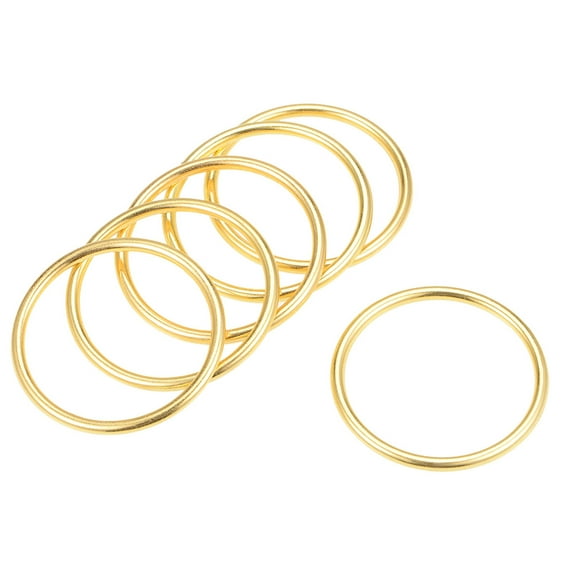 Uxcell 1.57'' O Rings Buckle for Hardware Bags Belts Craft DIY Accessories Zinc Alloy Gold Tone 6pcs