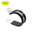 thumbnail image 1 of Uxcell 1.57'' R Shape Rubber Cushioned Insulated Clamps 304 Stainless Steel 8 Pack, 1 of 5