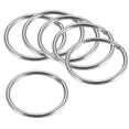 thumbnail image 1 of Uxcell 1.57'' x 0.12'' O Ring Strapping Welded Round Rings 201 Stainless Steel Silver Tone  6pcs, 1 of 2