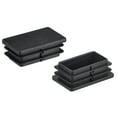 thumbnail image 1 of Uxcell 1.57''x0.98'' Rectangle Cap Desk Chair Furniture Leg Foot Cover PP Black 20Pcs, 1 of 3