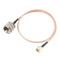 thumbnail image 1 of Uxcell 1.5Ft SMA Male to UHF PL-259 Male RG316 RF Coaxial Coax Cable brass Pink 1pcs, 1 of 5